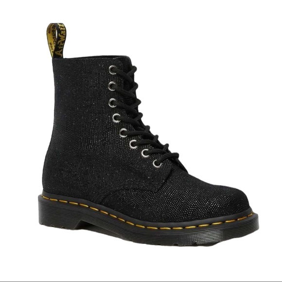 Dr. Martens Shoes - Dr. Martens 1460 Pascal Boots BLACK GLITTER RAY 26066001 Size US 9 EU 41